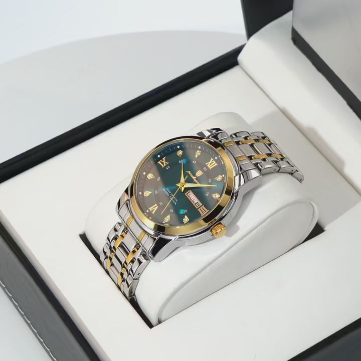 POEDAGAR Luxury Watch for Man Elegant Date Week Waterproof Luminous Men Watch Quartz Stainless Steel Sports Men's Watches reloj