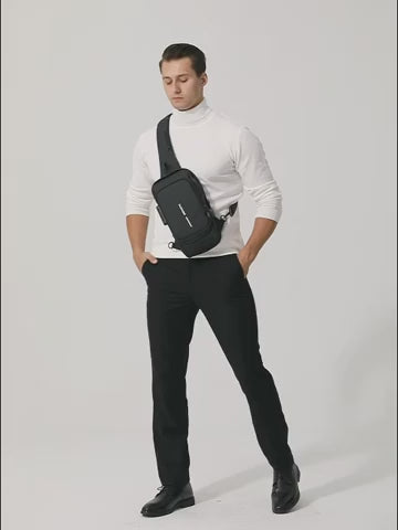 New Brand Designer Men Crossbody Bag PU Leather Classic Anti-Theft Shoulder Bag Chest Bag Multifunctional for Men