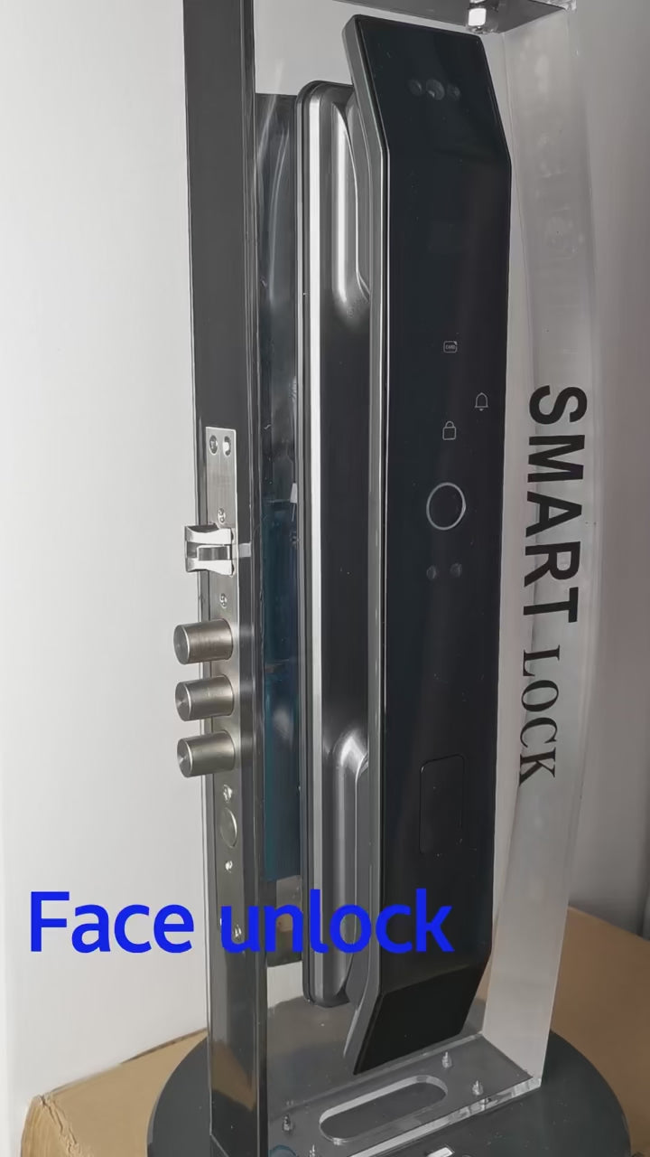 3D Face Recognition Unlock Digital Door Lock With Camera FIngerprint Password Unlock Keyless Electronic Door Lock
