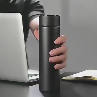 New Car Smart Thermos Bottle Temperature Stainless Travel Mug Emblem For Audi A7 A8 A3 A4 A5 A6 TT Q3 Q5 Q7 A1 B5 B6 B7 B8 B9 8P