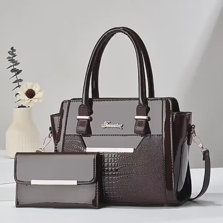 New Large Capacity Crocodile Print Handbag Mother Bag Women's Bag High Quality