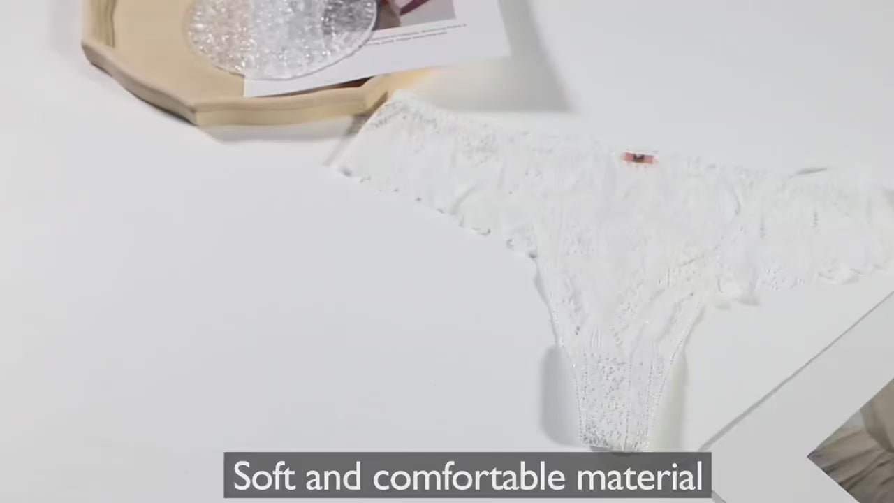 Women's Sexy String Panties Lace Thongs Lingerie Intimates Woman T-back Soft T-panties Designed Tangas Mujer