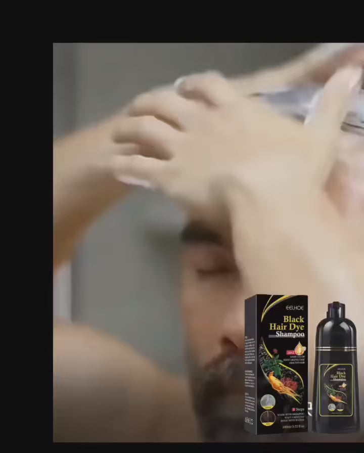 100ML Magic Natural Herbal Hair Dye Shampoo 3 in 1 Hair Color Shampoo for Gary Hair Dark Brown Black Women & Men Grey Coverage