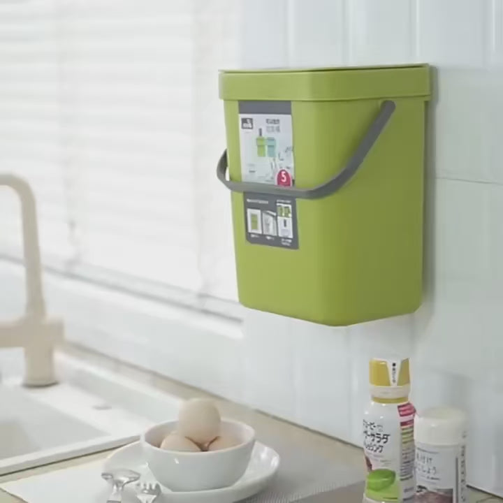 Food Waste Basket Bin for Kitchen, Small Countertop Compost Bin with Lid,Odor-Free Food Scrap Container