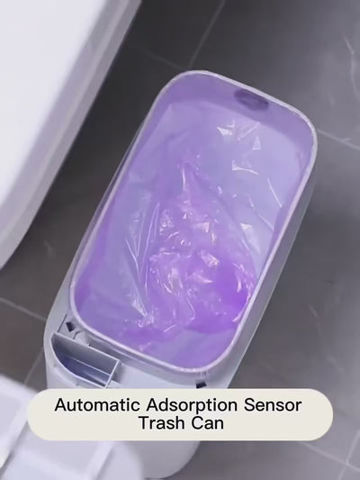 Smart Sensor Garbage Bathroom Trash Can Automatic Adsorption Bag Household Toilet Induction Waterproof Garbage Can Home Supplies