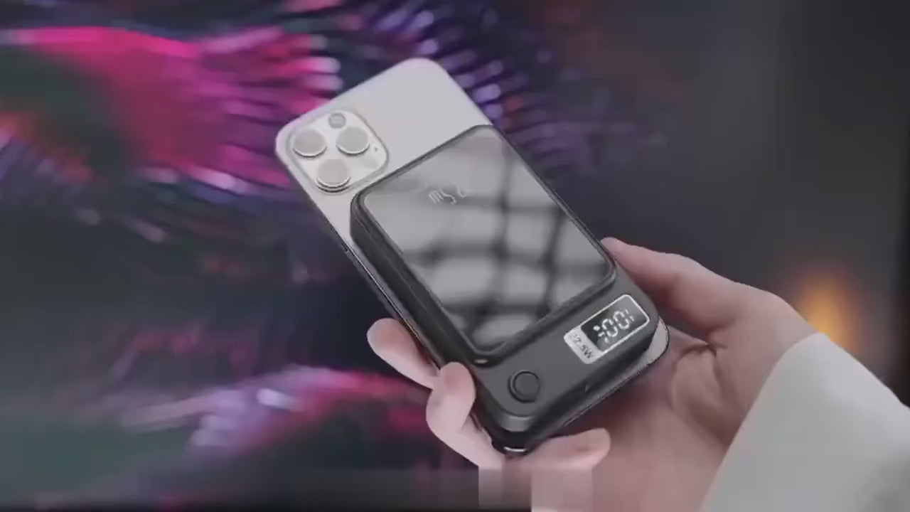 200000mAh Magnetic Power Bank Wireless Fast Charger for Mag safe Portable Auxiliary Battery