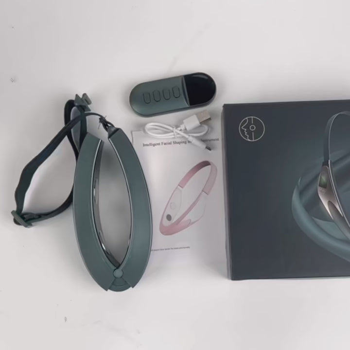 Facial Lifting Device Facial Slimming Vibration Massager Face Heating Double Chin V Shape Lift Belt Face Warm Compress Massager