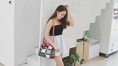 New Luxury Handbag Women Stitching Wild Messenger Bags Designer Brand Plaid Shoulder Bag Female Ladies Totes