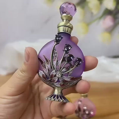 30ml Luxury Vintage Perfume Bottles parfum Maple Leaves Handcrafted Mini Travel Essentials Oil Glass Refillable Refill Dropper