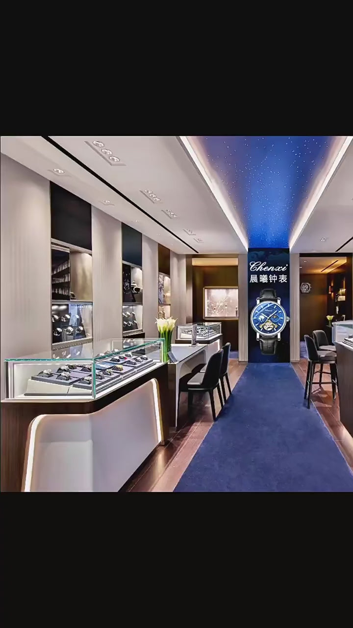 CHENXI 104A Couple's Quartz Watch Gold Black and White Ceramic Luxury Watch Men's and Women's Valentine's Day Gift Watch reloj