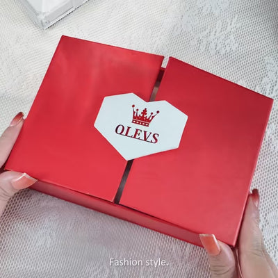 OLEVS 7006 Certified Brand Elegant Luxurious Women's Watches waterproof Tungsten Steel strip Quartz Watch for Lady Tonneau Watch