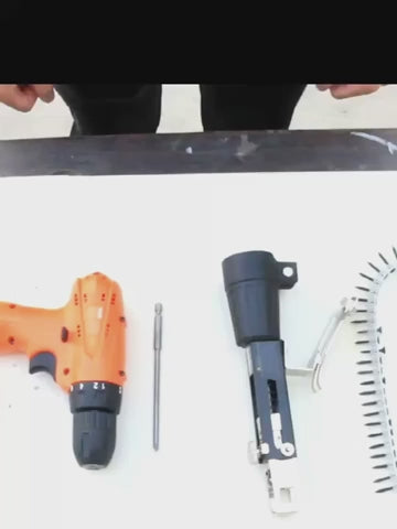 Automatic Screwdriver Chain Nail Gun Adapter Electric Drill Nozzle Woodwork Screw Drive Auto Feed